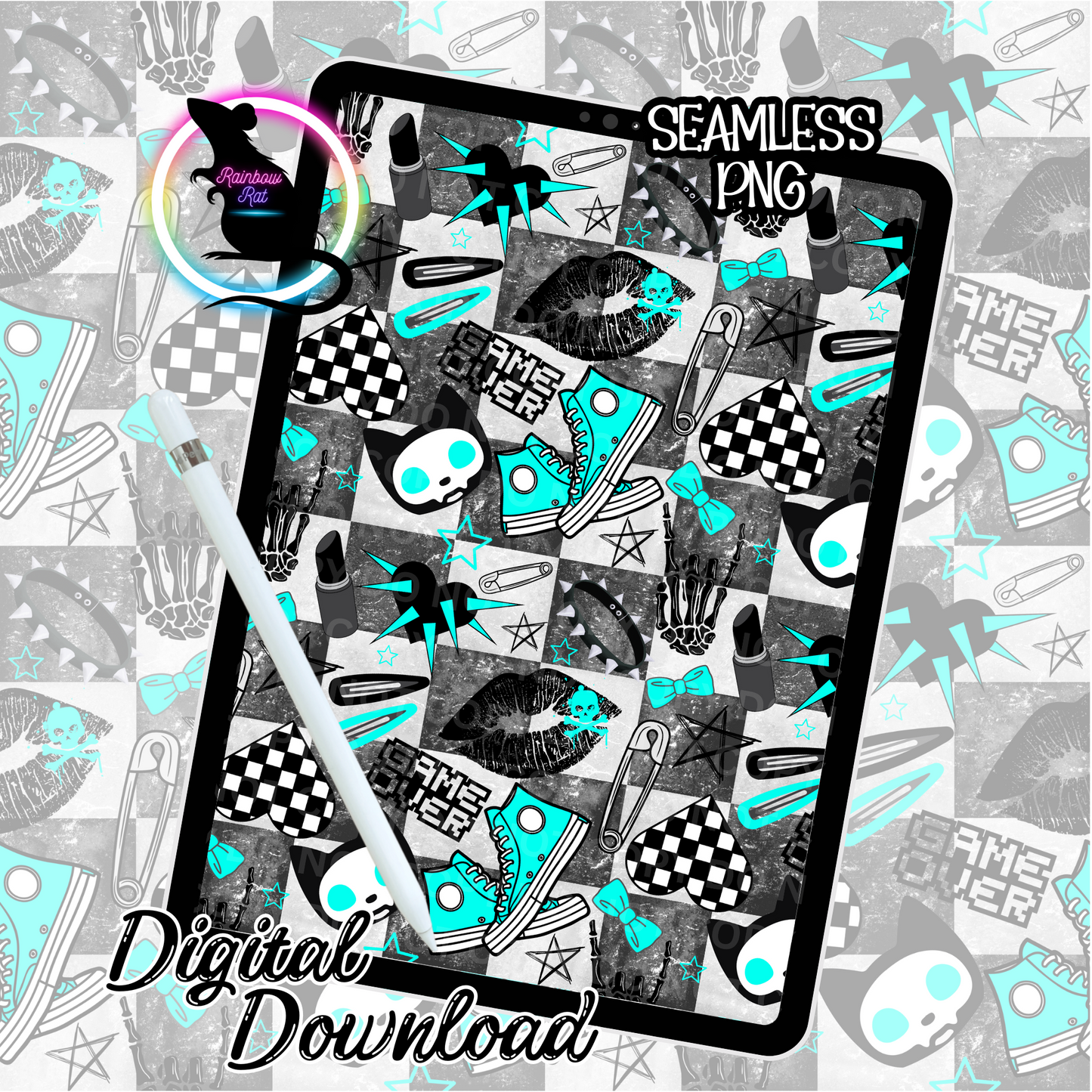 Emo Punk- Seamless Design