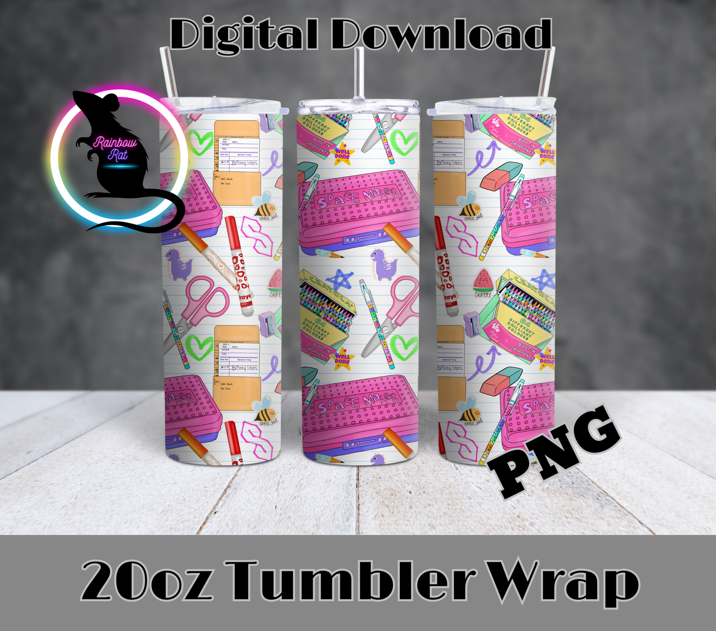 Back 2 School- 20oz Tumbler Wrap