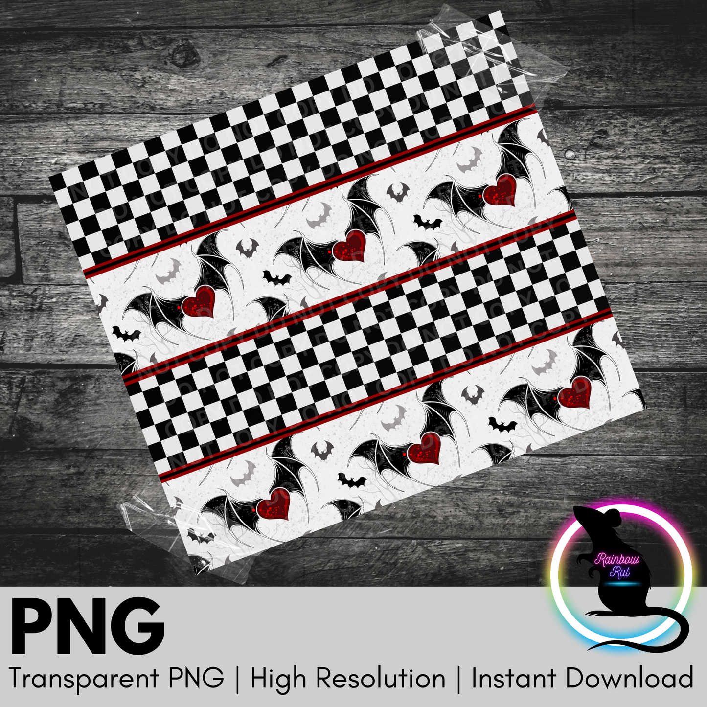 Batty Stripes- 20oz Tumbler Wrap