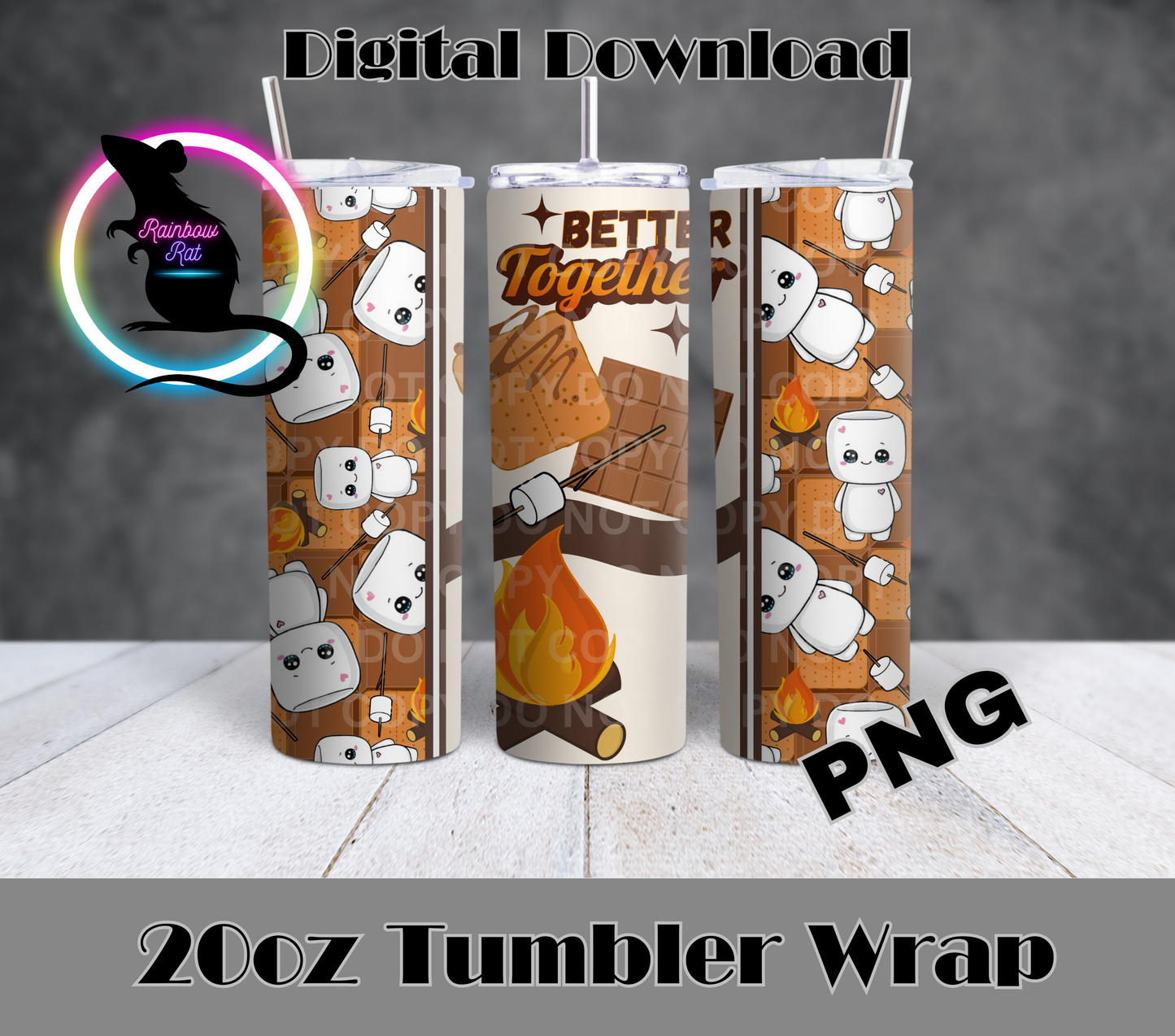 Better Together S'mores- 20oz Tumbler Wrap