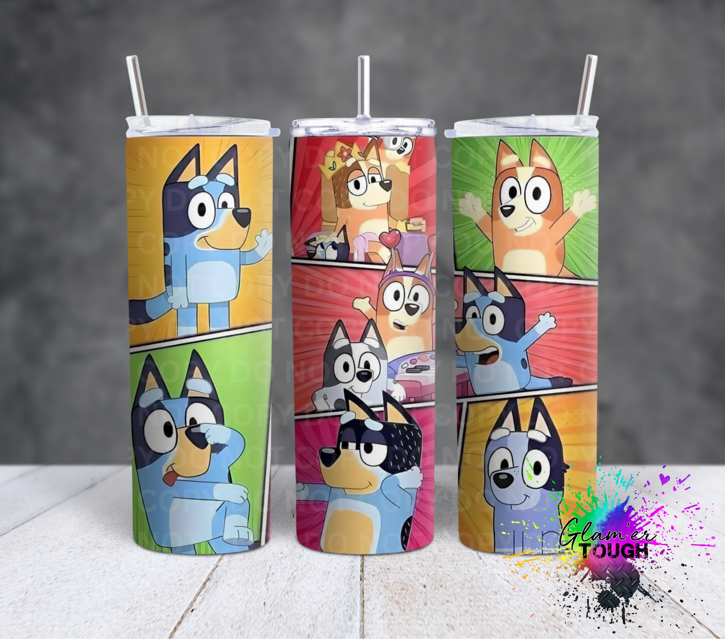 Blue Dog Collage- 20oz Tumbler