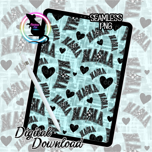 Varsity Mama Grunge- Seamless Design