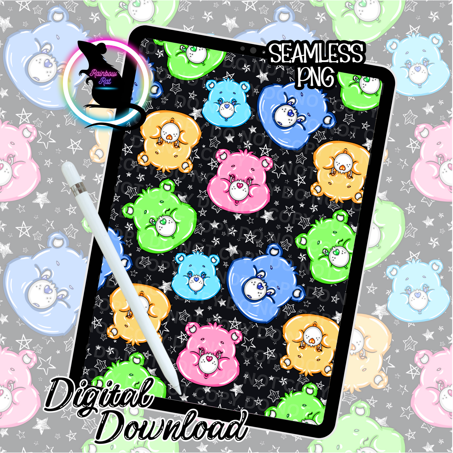 Caring Bears- Seamless Design