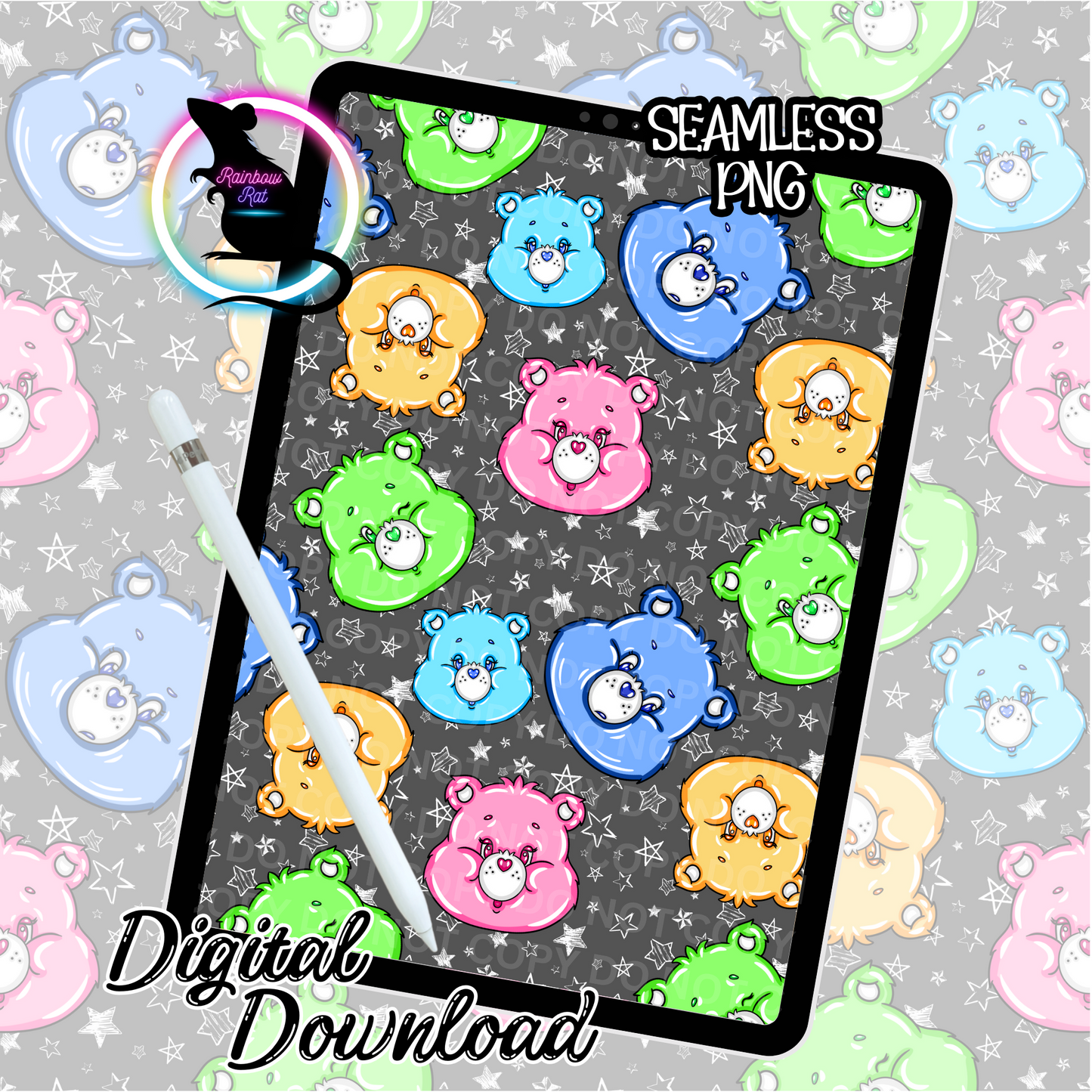 Caring Bears- Seamless Design