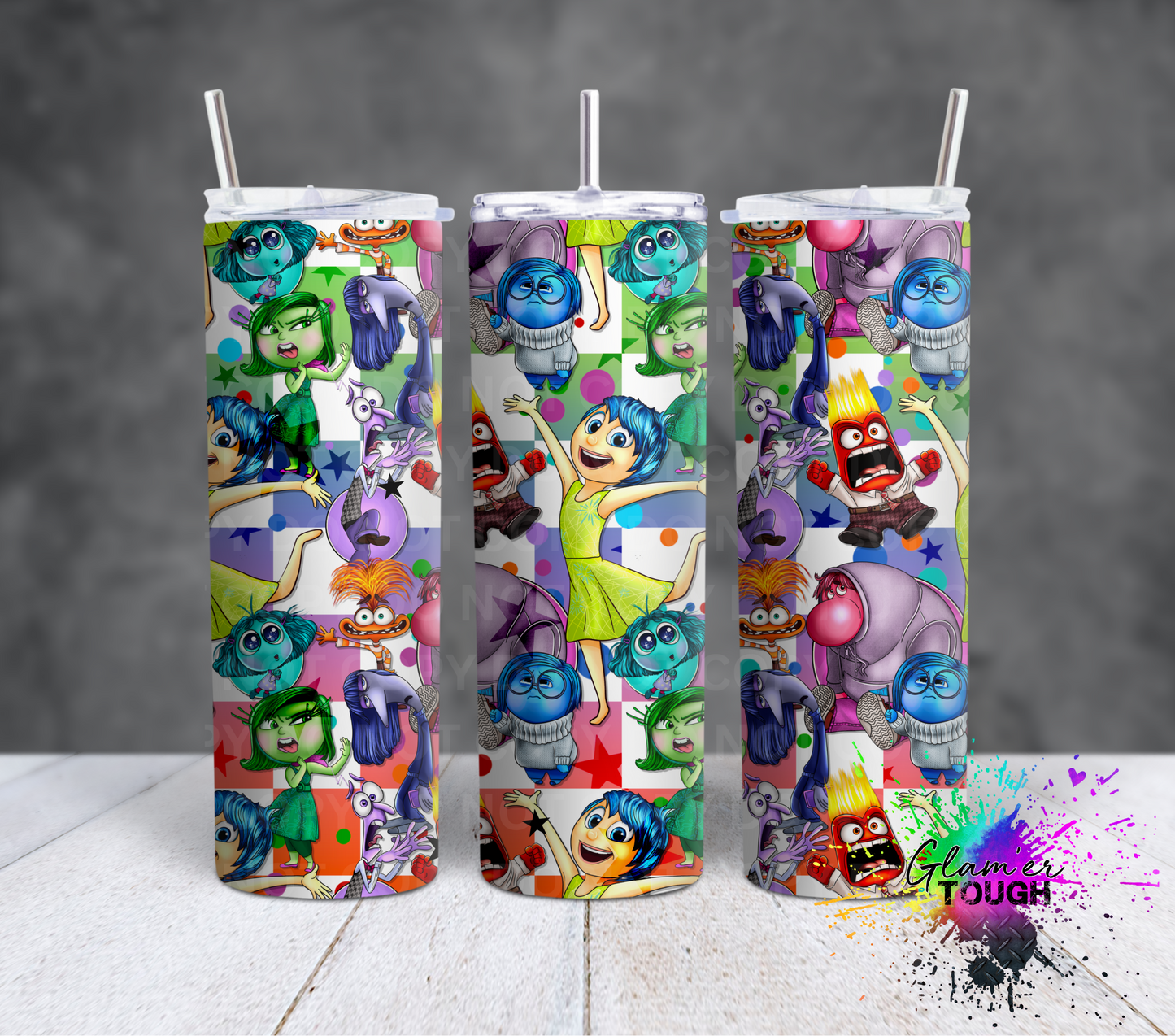 Checkered Emotions- 20oz Tumbler