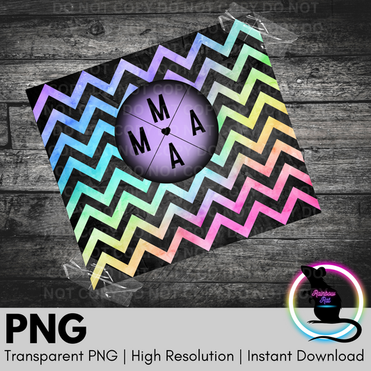 Rainbow Chevron Mama- 20oz Tumbler Wrap