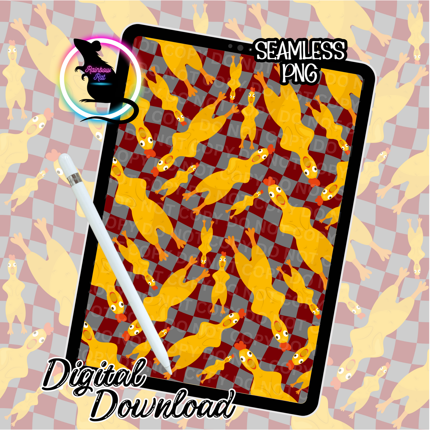 Rubber Chickens- Seamless Design