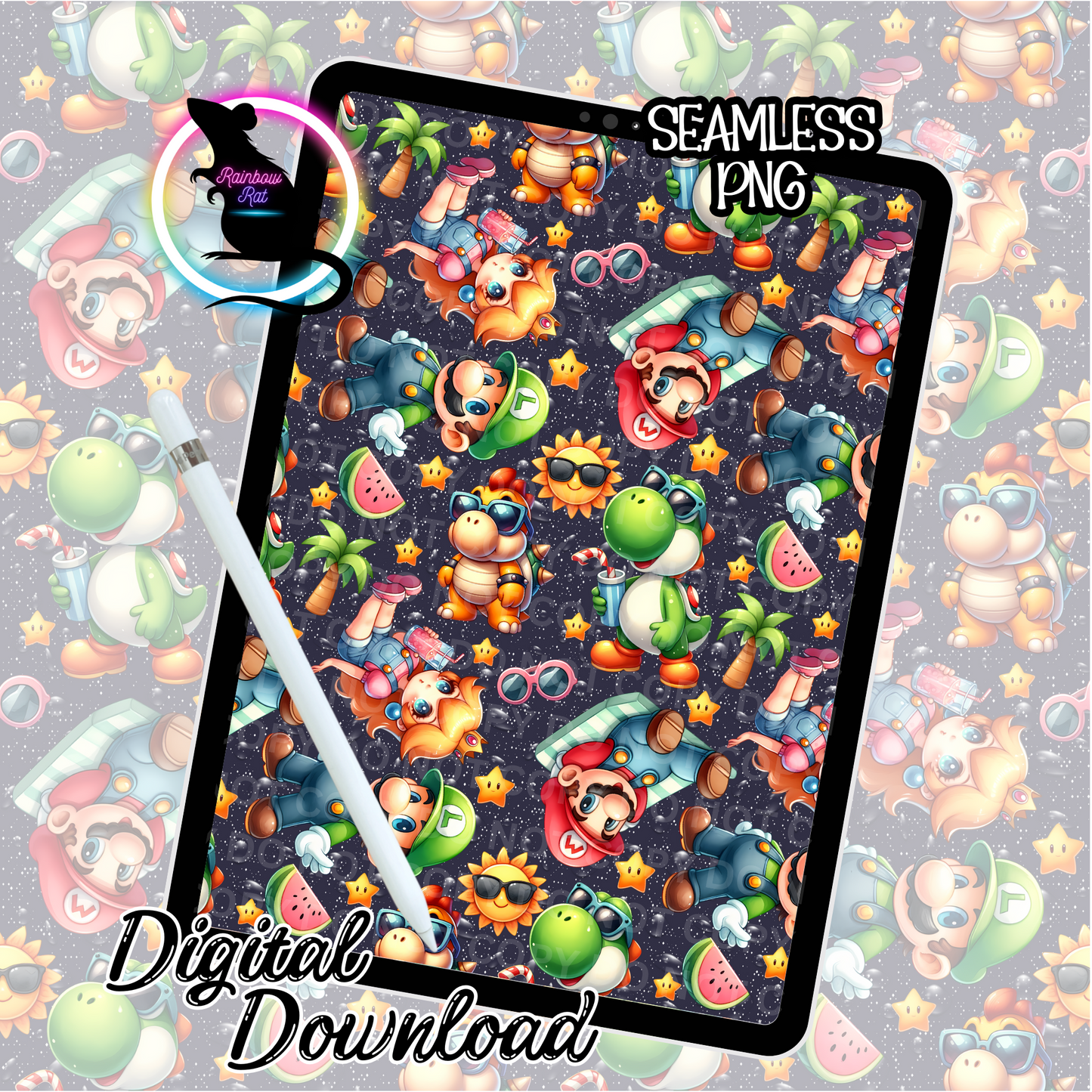 Plumber Bros Summer- Seamless Design