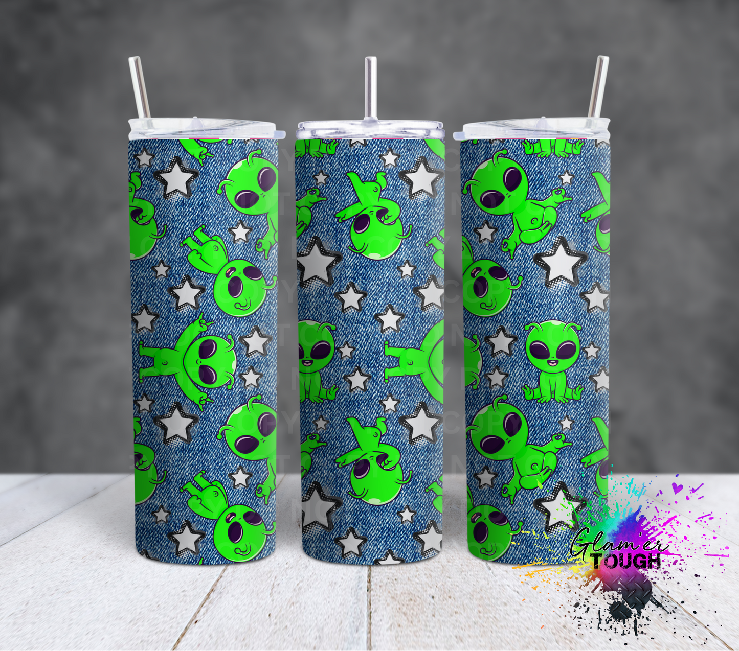 Denim Aliens- 20oz Tumbler