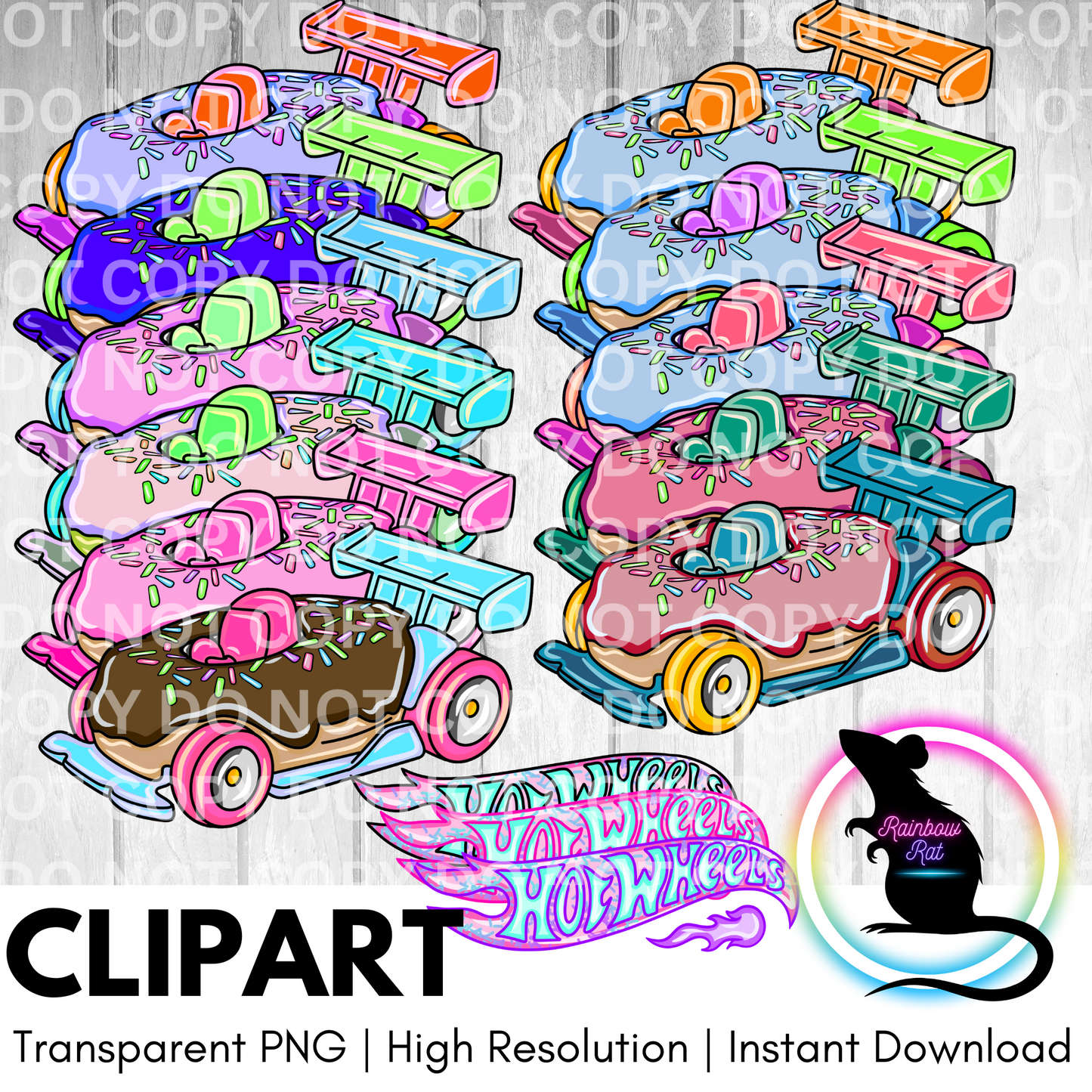 Donut Racers- Clipart (14 pack)