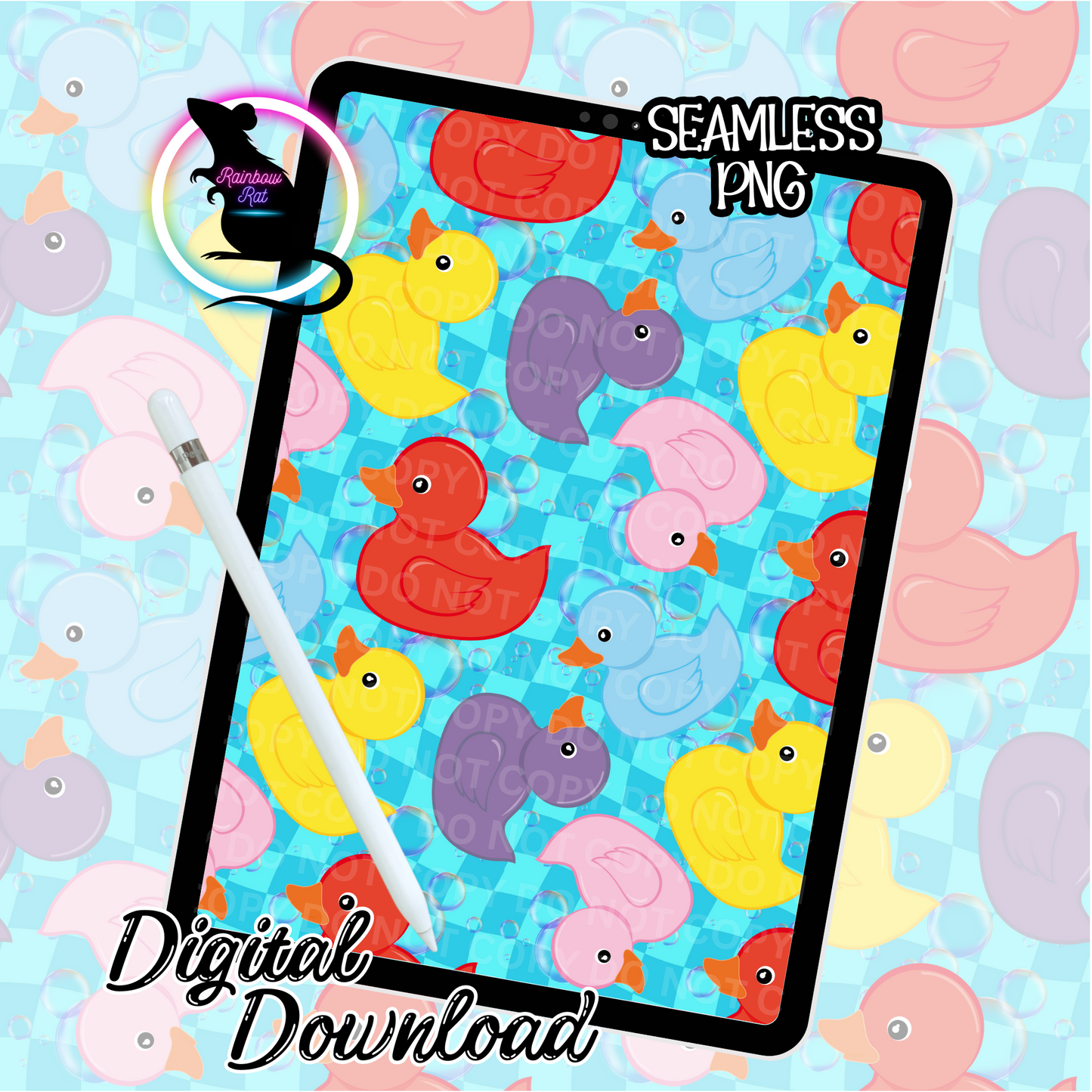 Rubber Duckies- Seamless Design