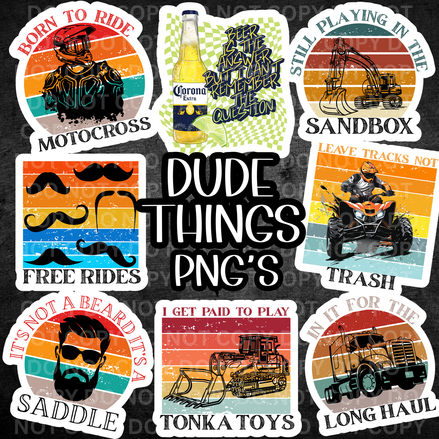 Dude Things- PNG's (Bundle & Singles)