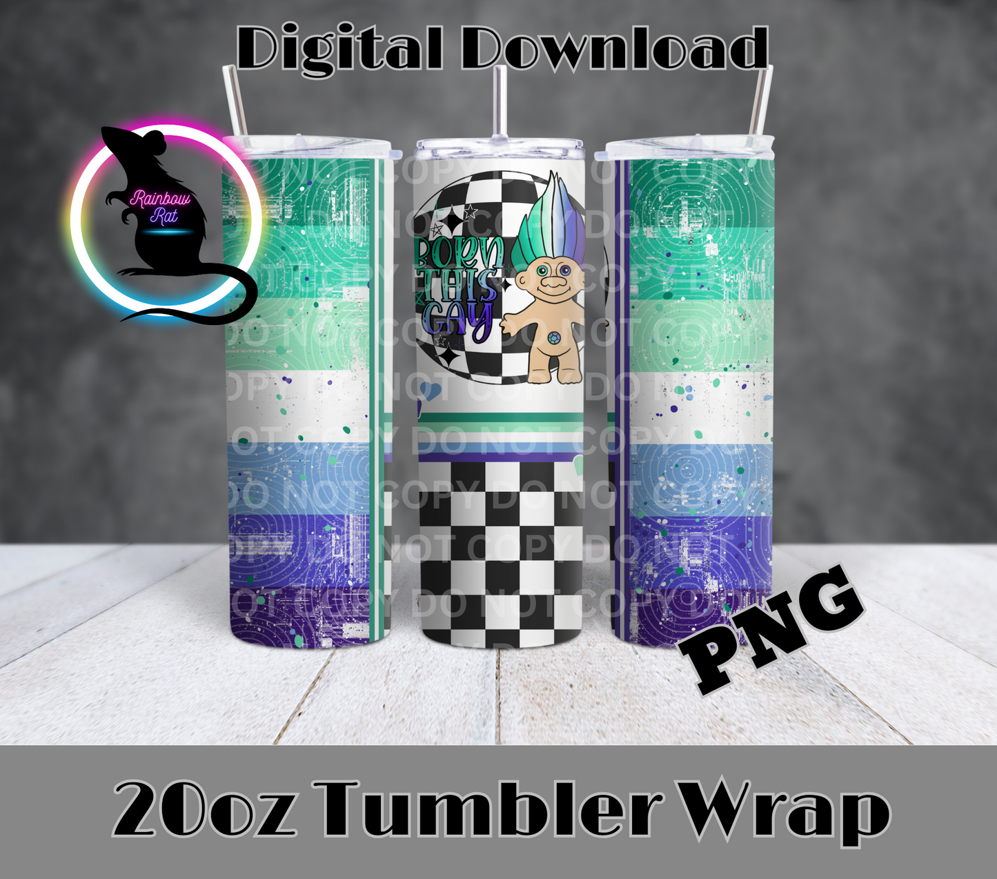 Pride Troll- 20oz Tumbler Wrap