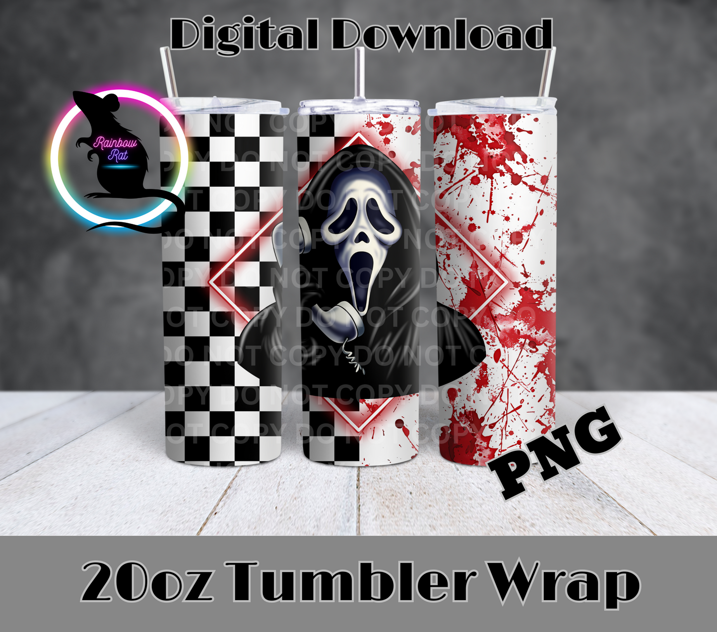 Ghostie Boy- 20oz Tumbler Wrap