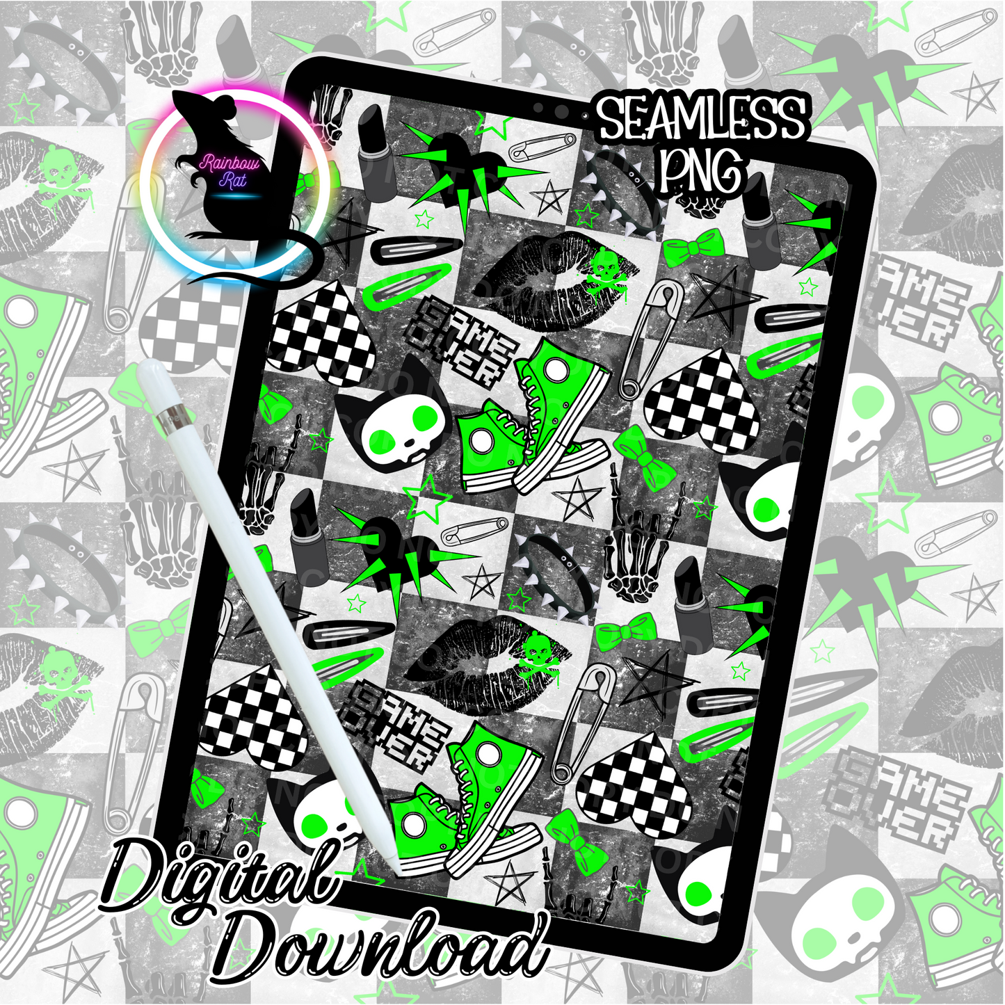 Emo Punk- Seamless Design