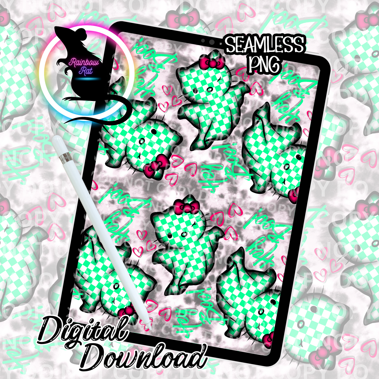 Ghost Kitty- Seamless Design Singles