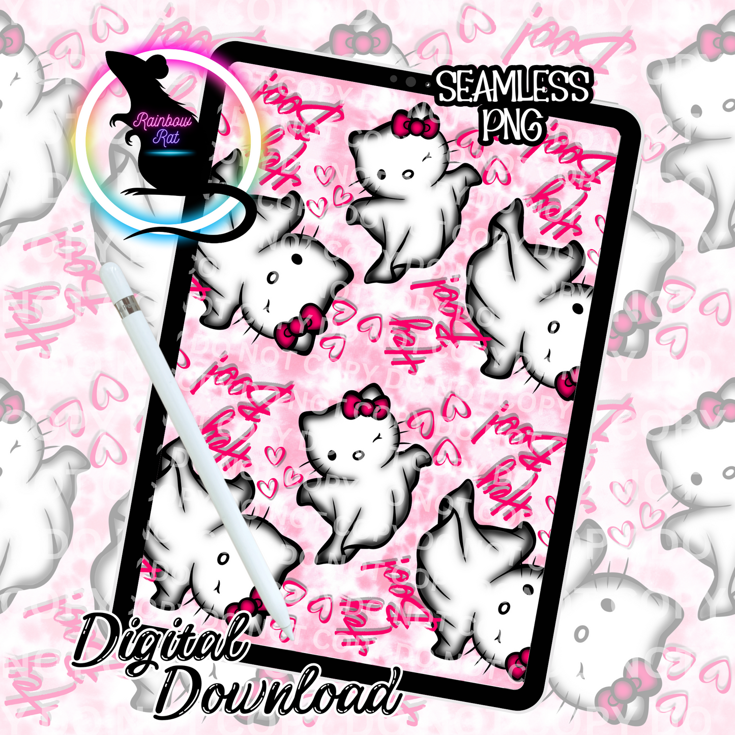Ghost Kitty- Seamless Design Singles