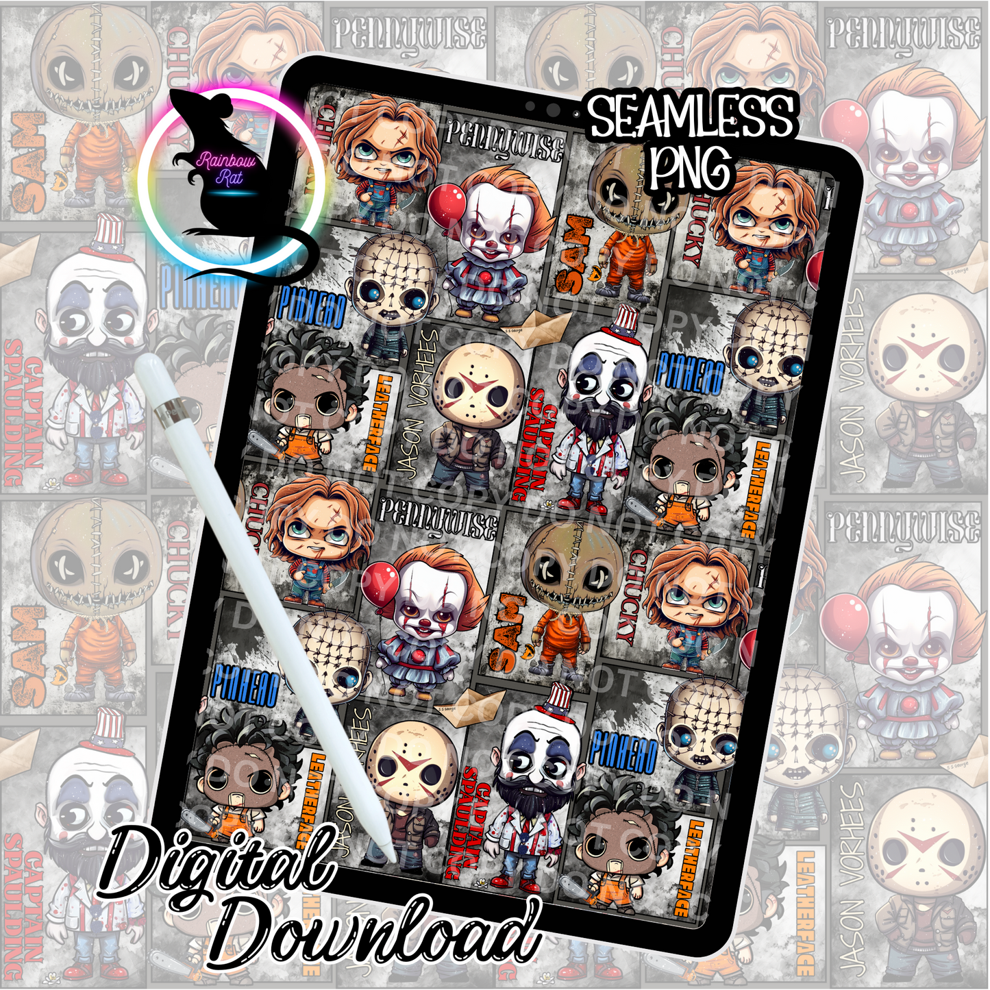 Baby Horror Patchwork- Seamless Design