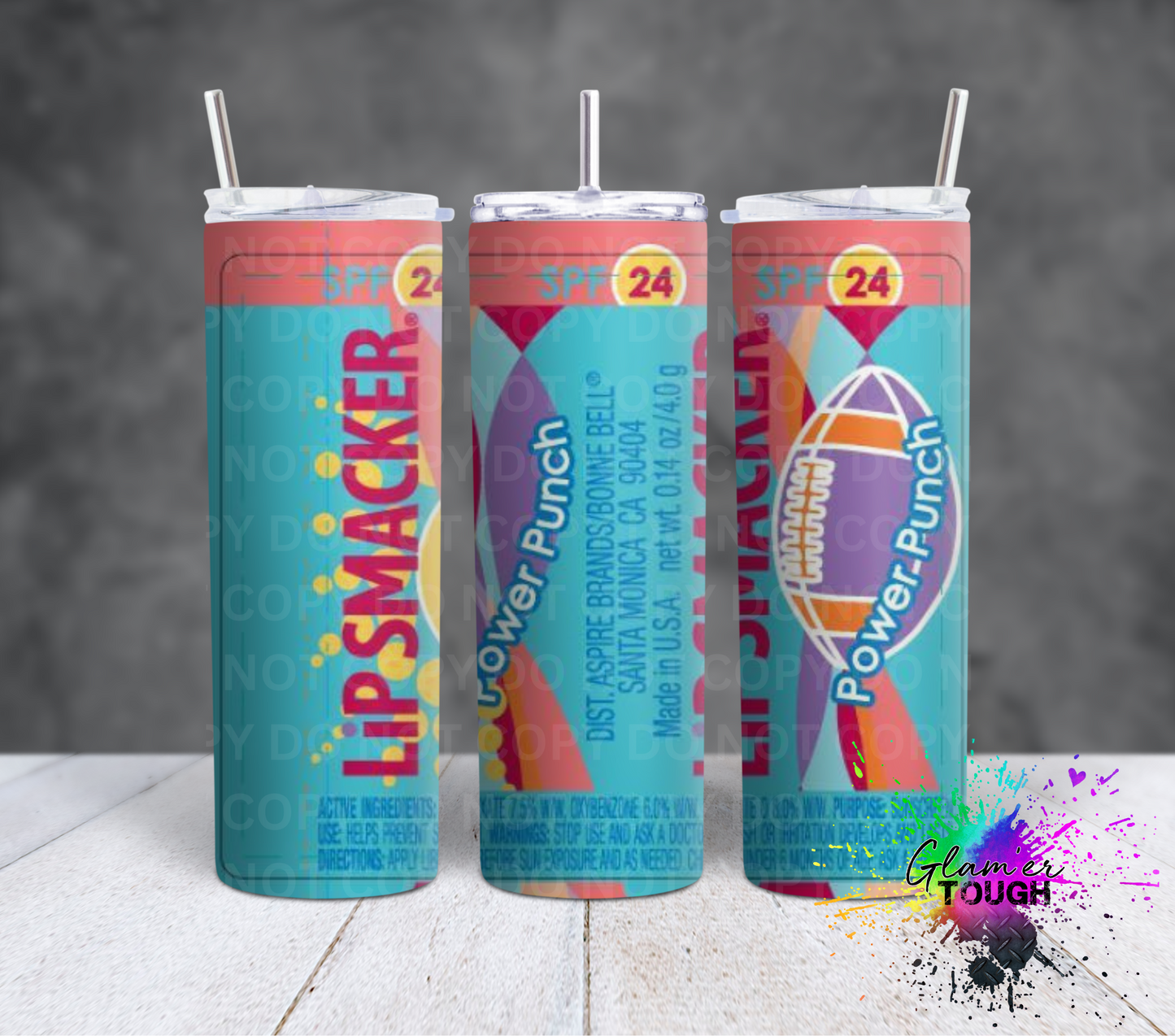 Blue Lip Smackers- 20oz Tumbler