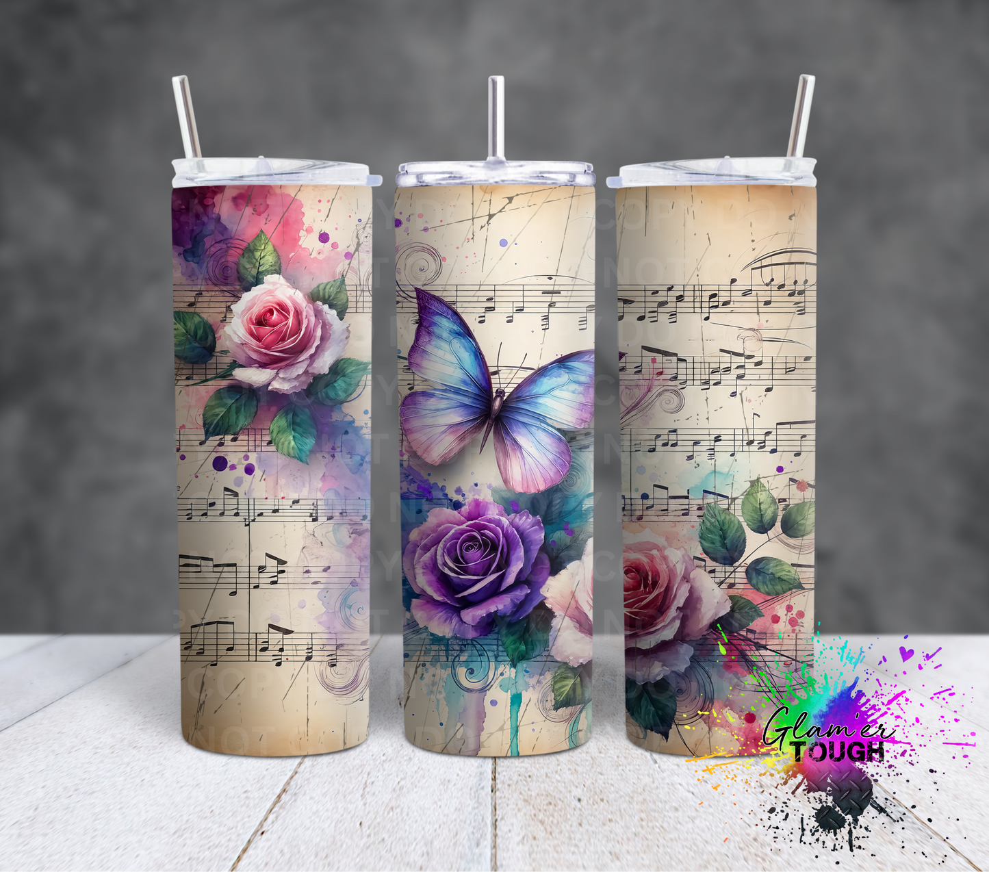 Butterfly Sheet Music- 20oz Tumbler