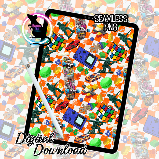 90's Boys Nostalgia - Seamless Design