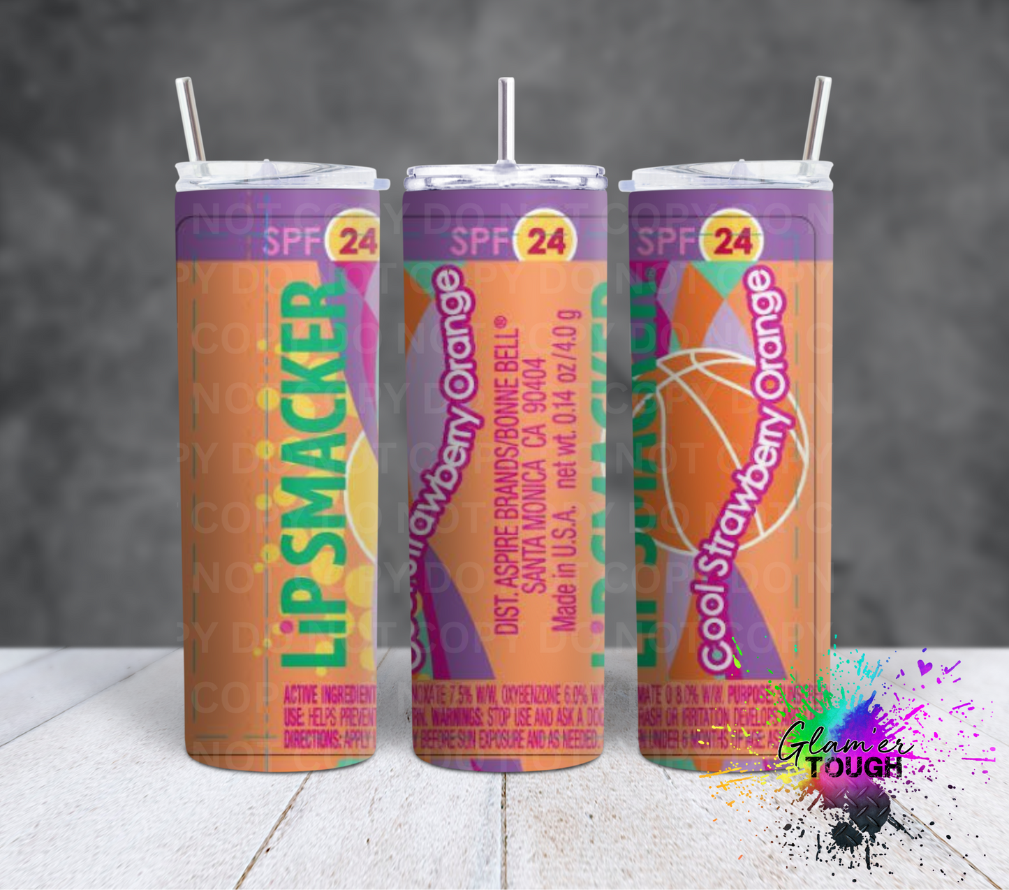 Lip Smackers Orange- 20oz Tumbler