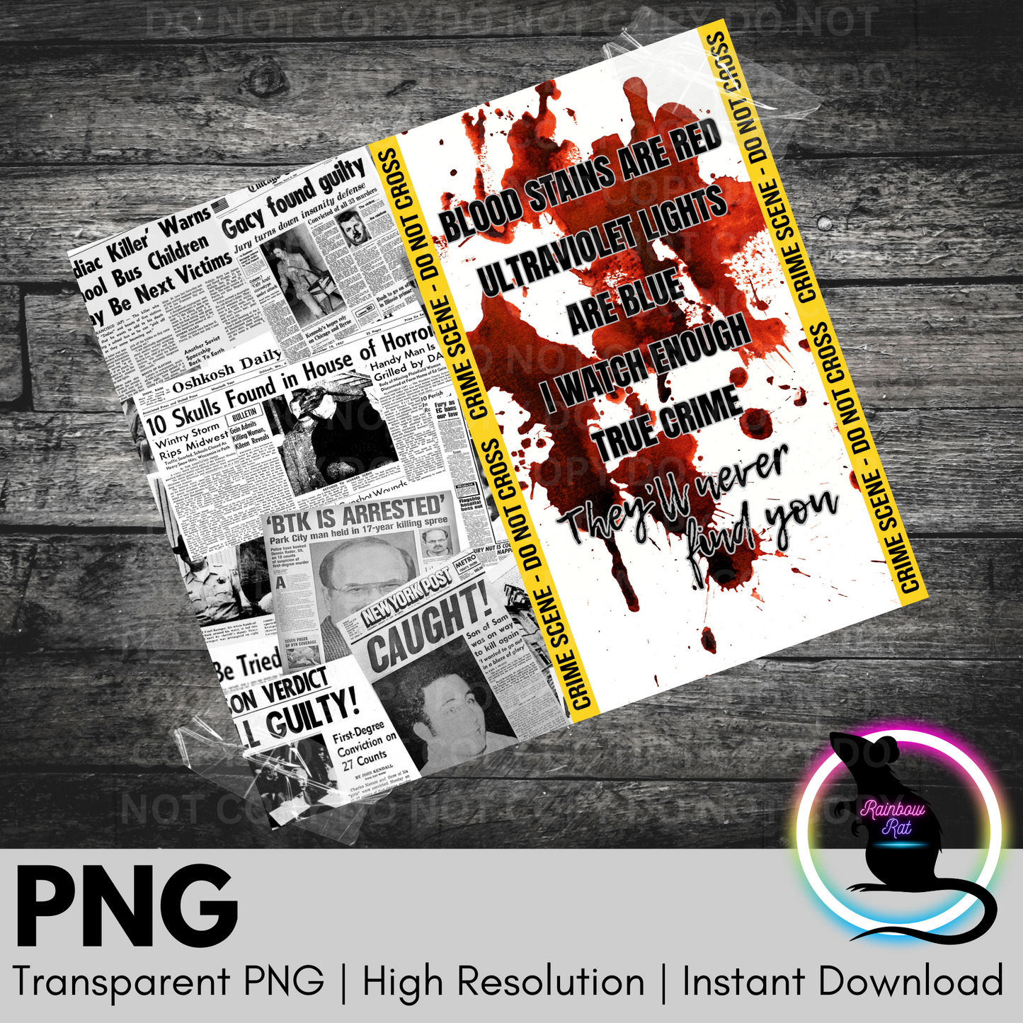 True Crime- 20oz Tumbler Wrap
