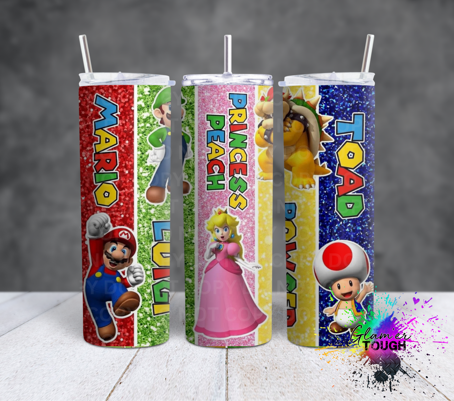 Plumber Bros Glitter Strips- 20oz Tumbler
