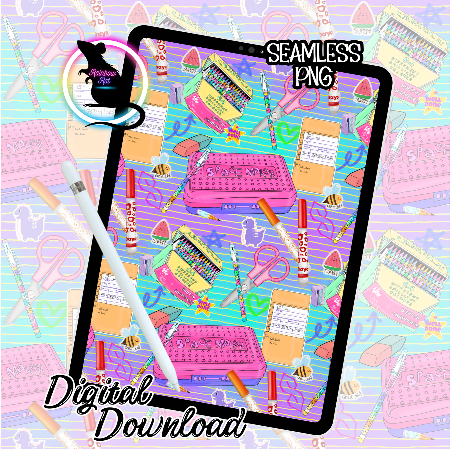 90's Back to School- Seamless Design
