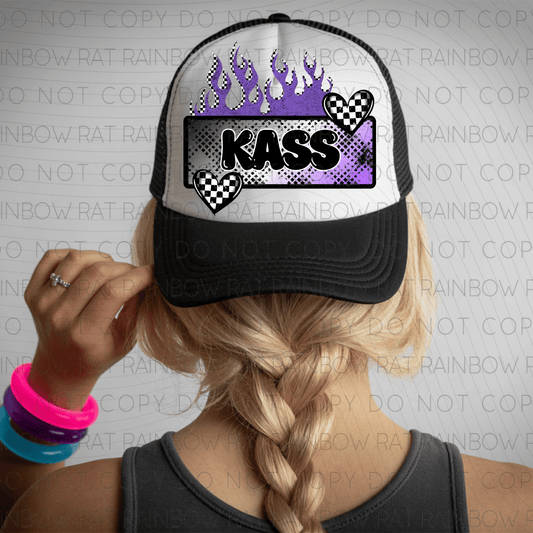 Flames Name Plate- PNG Single