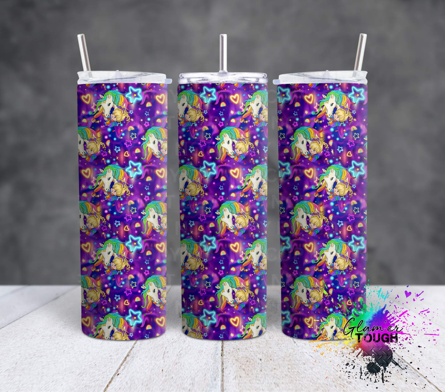 Purple Rainbow Girl- 20oz Tumbler
