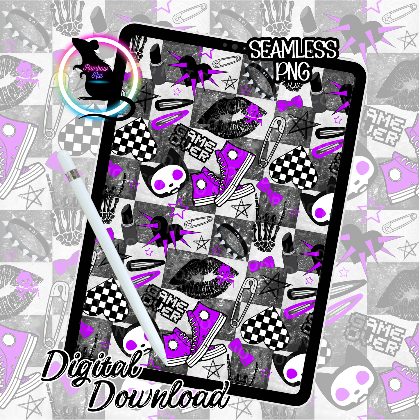Emo Punk- Seamless Design
