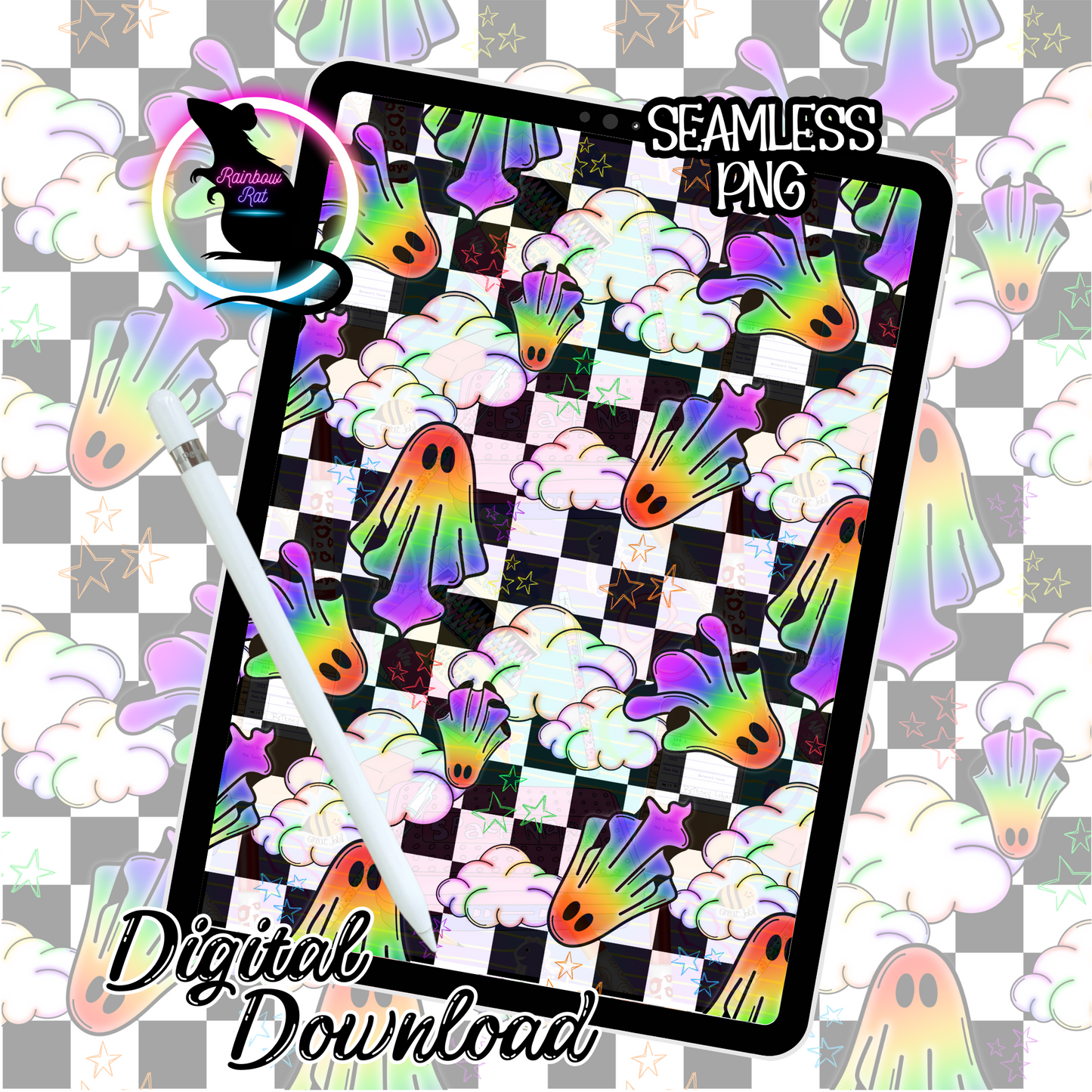 LGBTQ Ghosties- Seamless Design