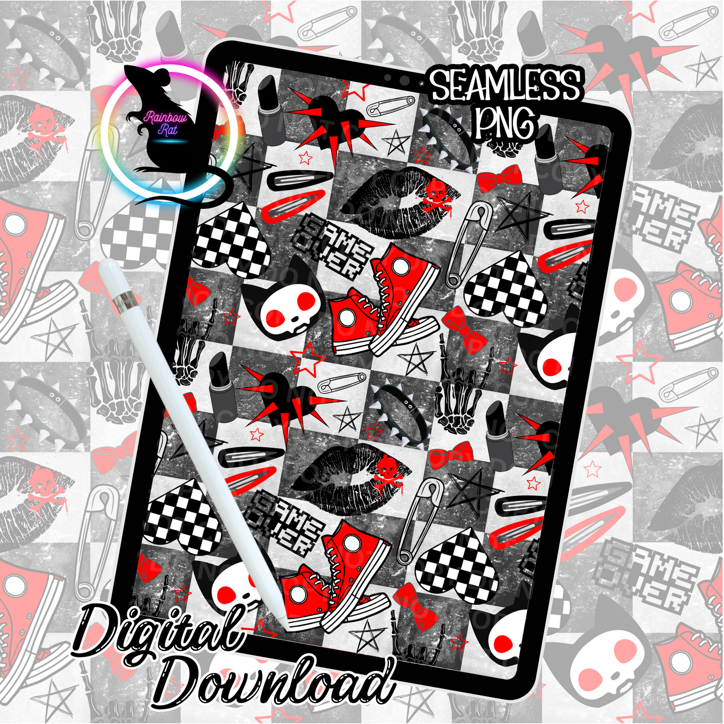 Emo Punk- Seamless Design