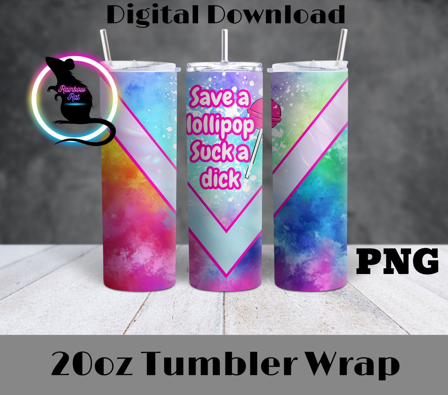 Save a Lollipop- 20oz Tumbler Wrap
