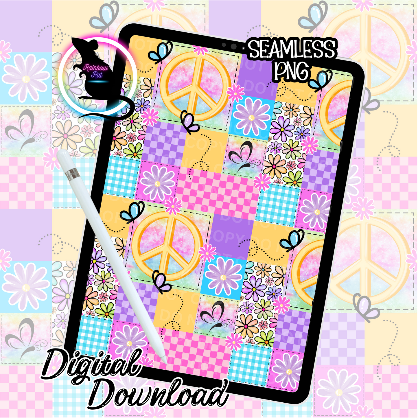 Pastel Spring Patchwork- Seamless Design