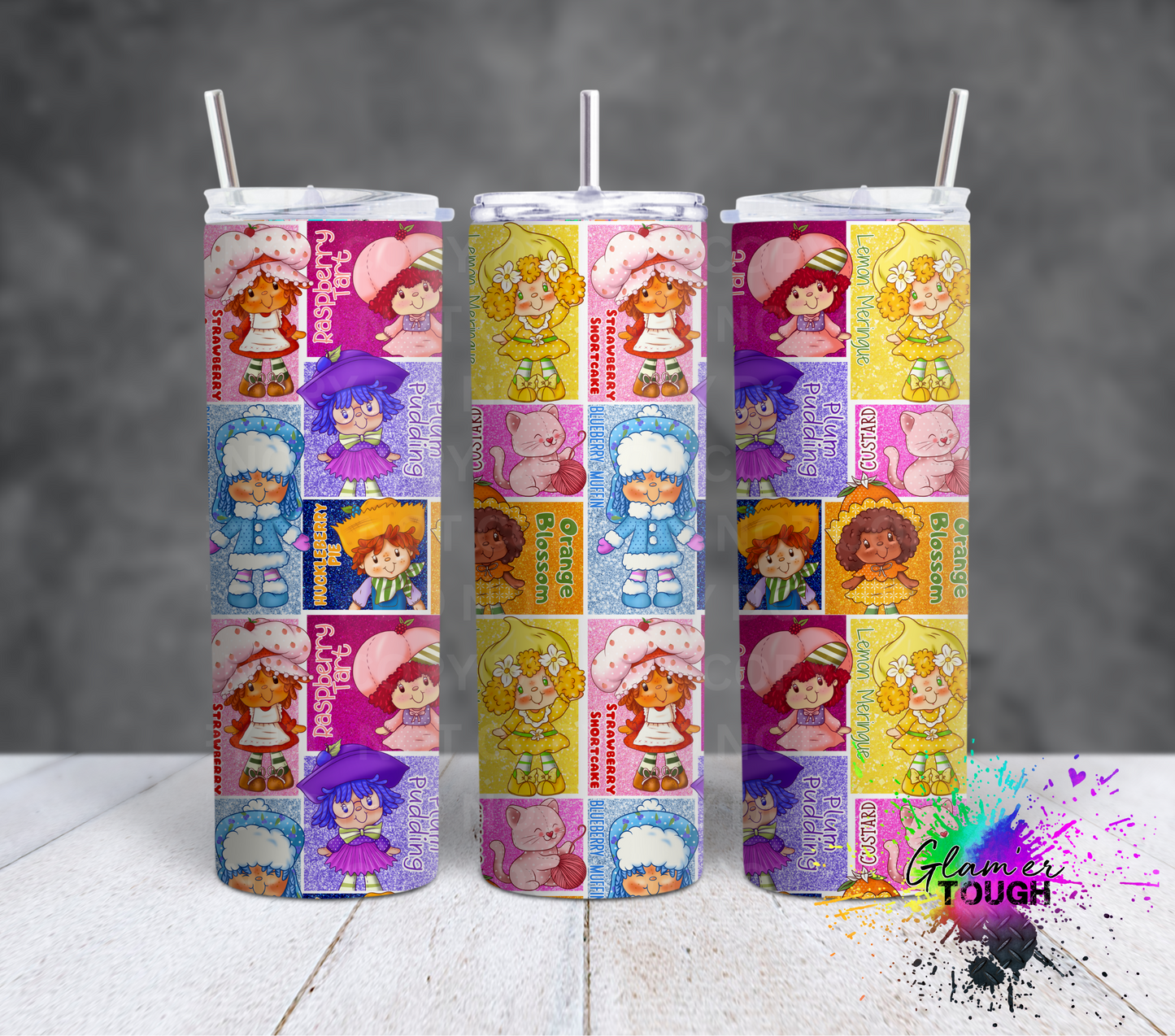 Strawberry Gang Patchwork- 20oz Tumbler