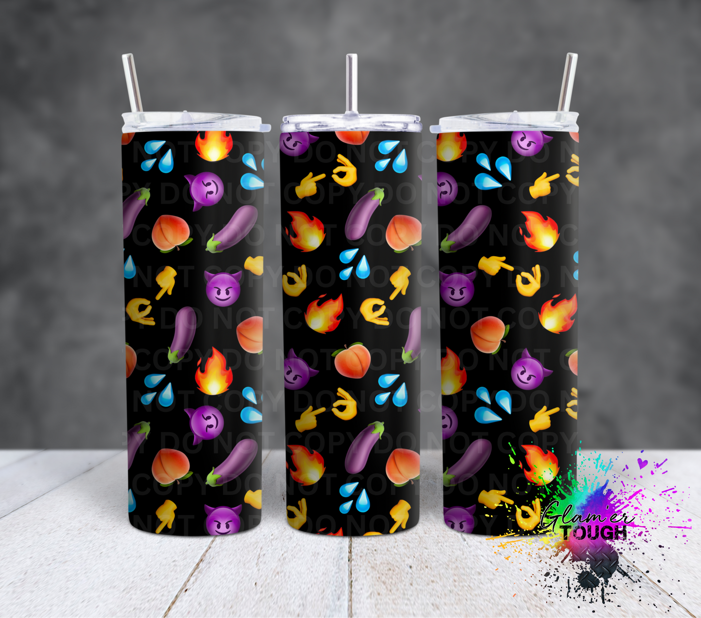 Suggestive Emojis- 20oz Tumbler