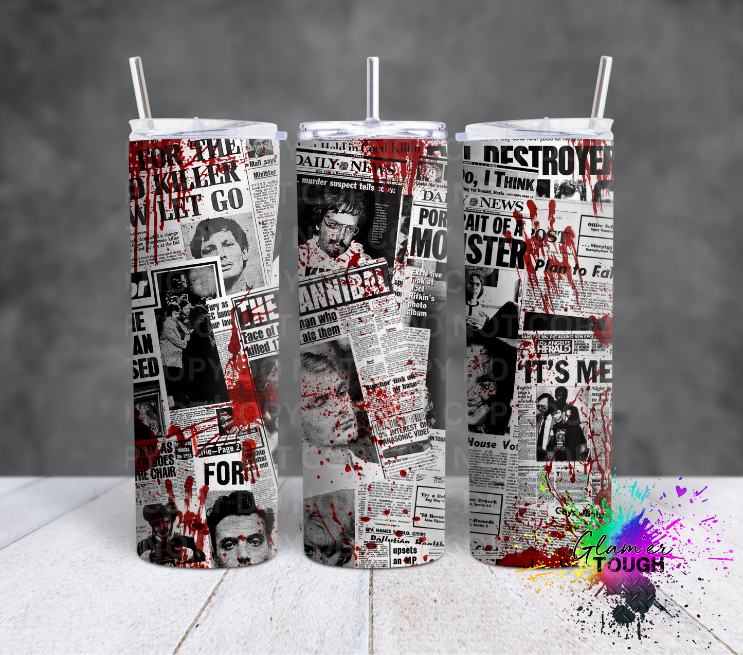 True Crime Newspaper- 20oz Tumbler