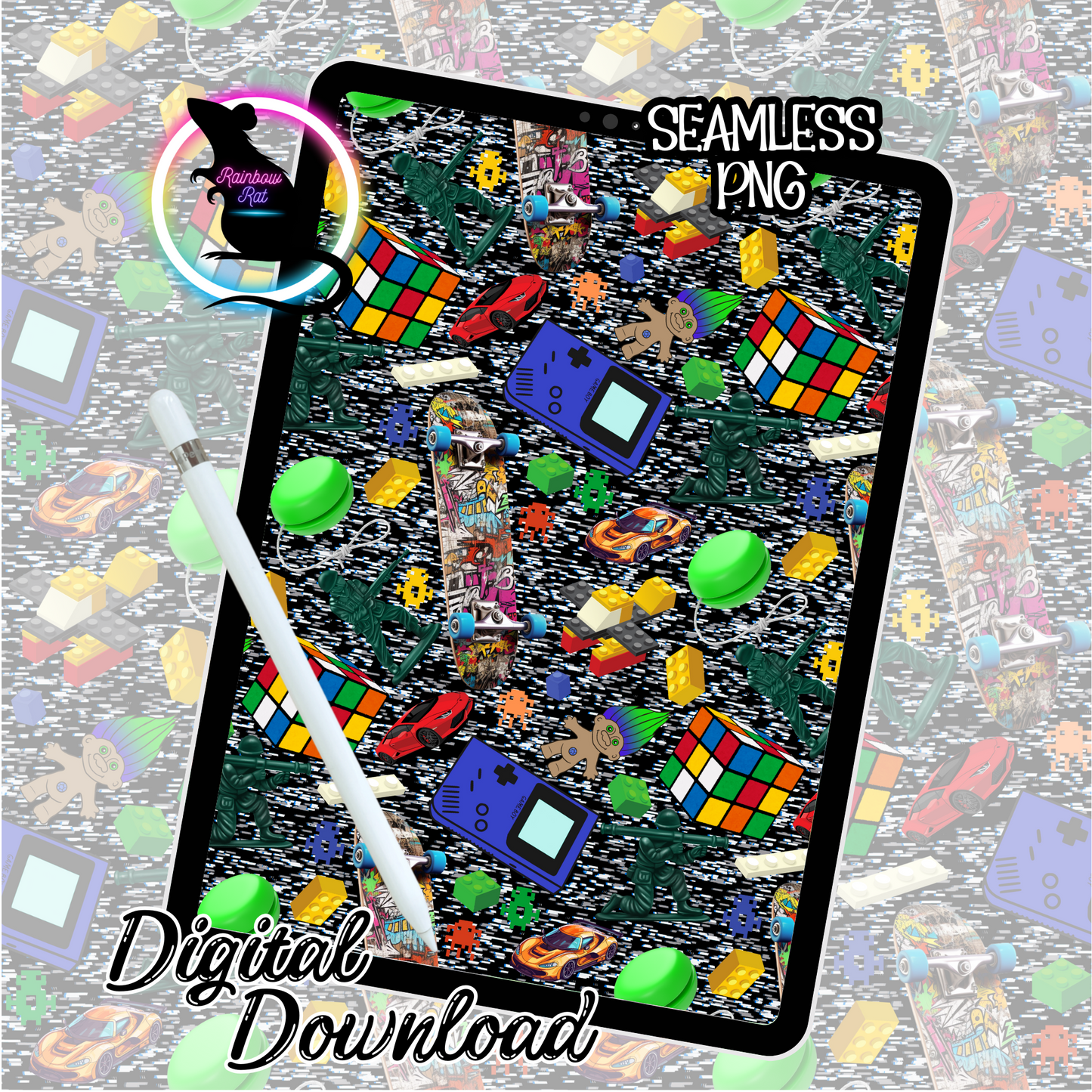 90's Boys Nostalgia - Seamless Design