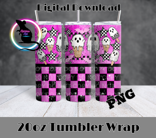 Ice Scream- 20oz Tumbler Wrap Singles