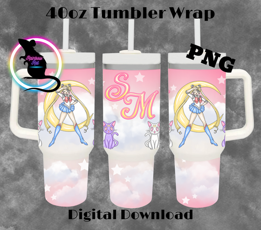 Anime Girl- 40oz Tumbler Wrap