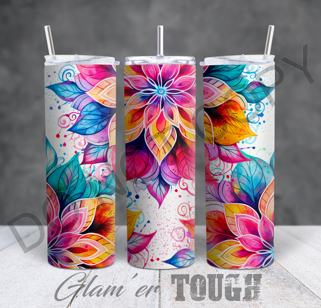 Floral Collection- 20oz Sublimated Tumbler (straw included)