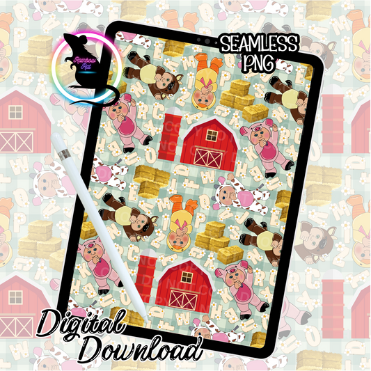 ABC's Farm Dolls- Seamless Design