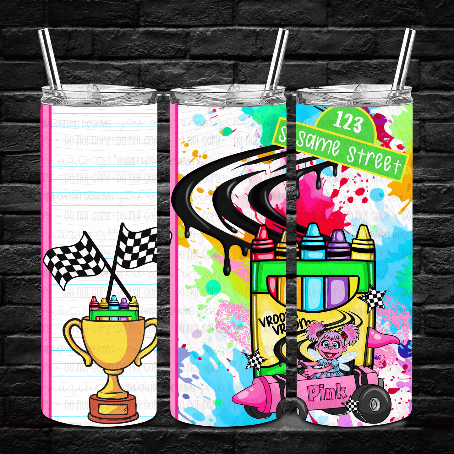 Lil Street Racers- 20oz Tumbler Wrap Singles