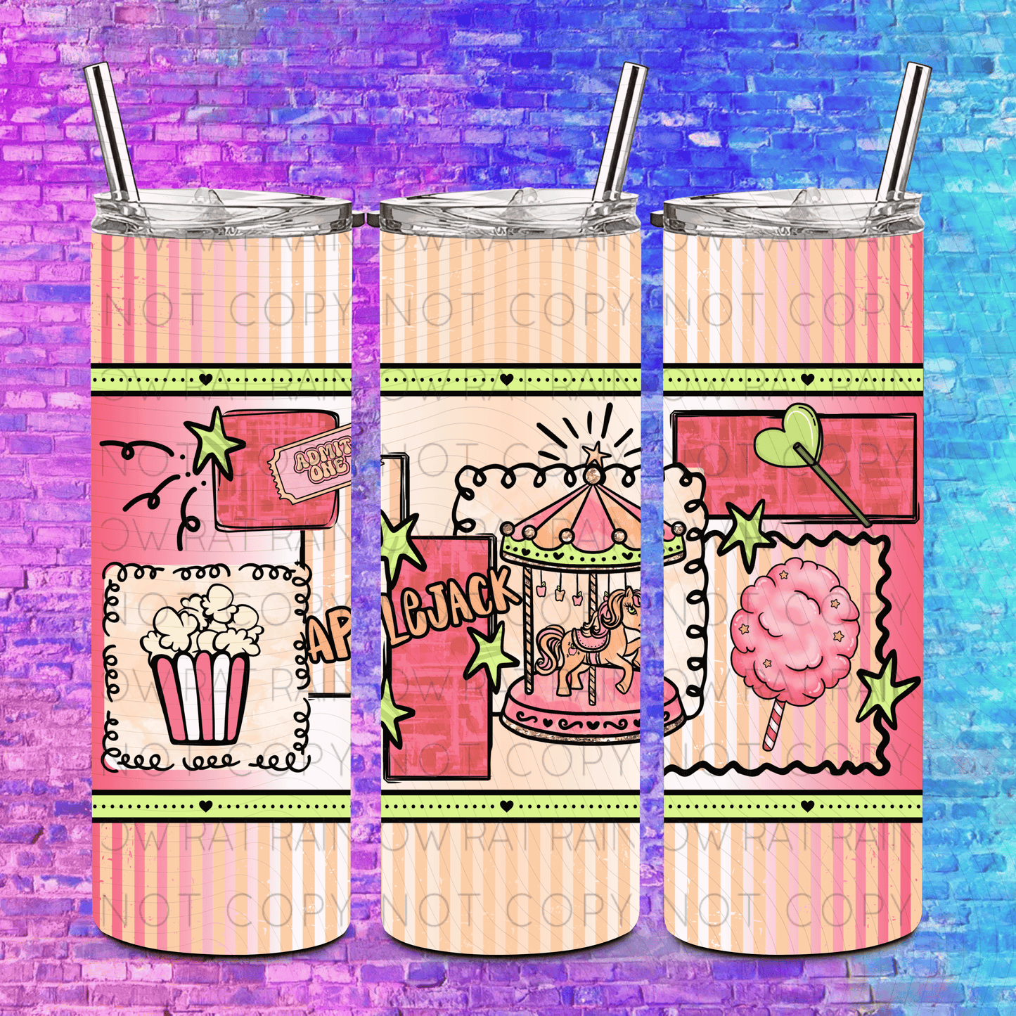 Pastel Patchwork- 20oz Tumbler Wrap Singles