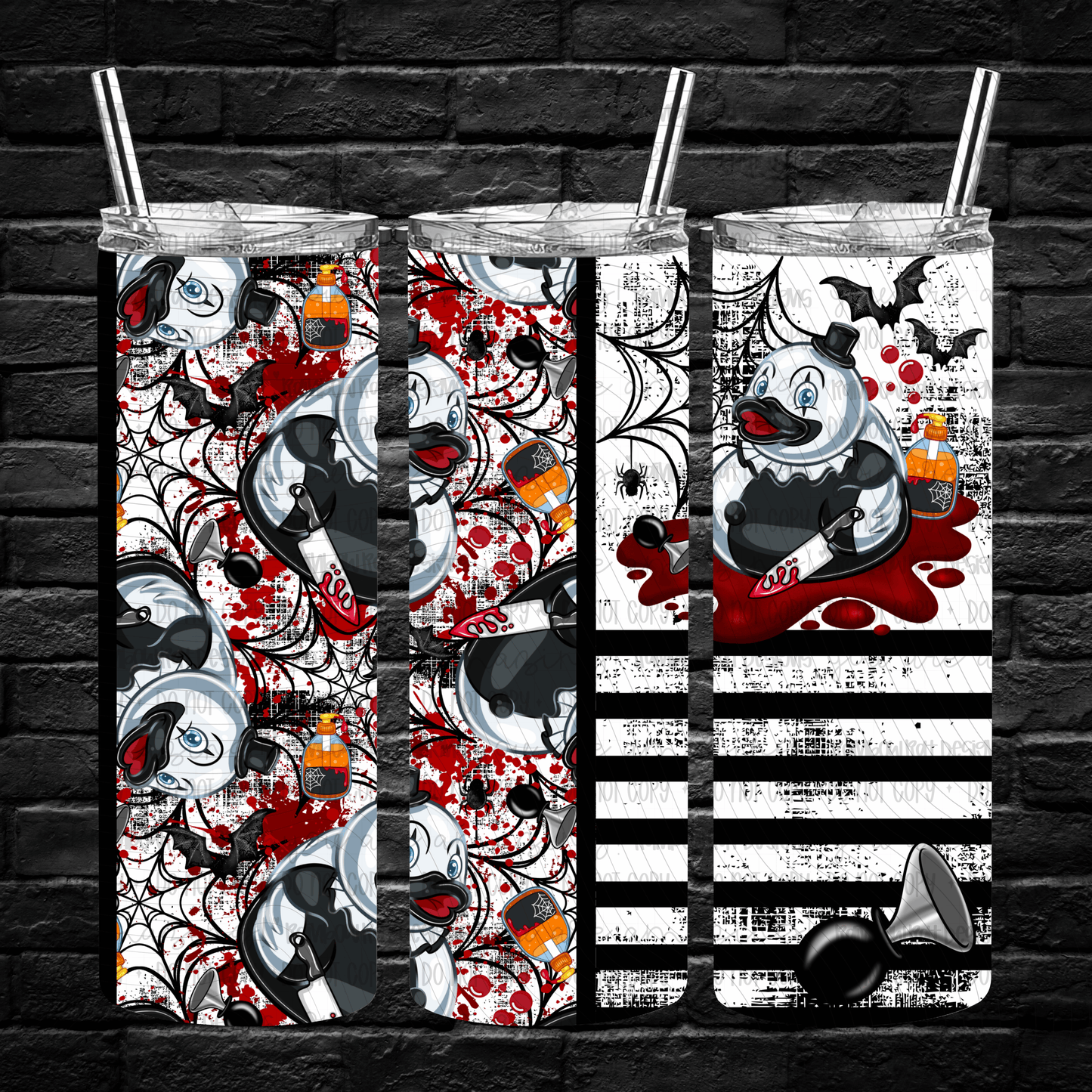 Horror Duckies- 20oz Tumbler Wrap Singles