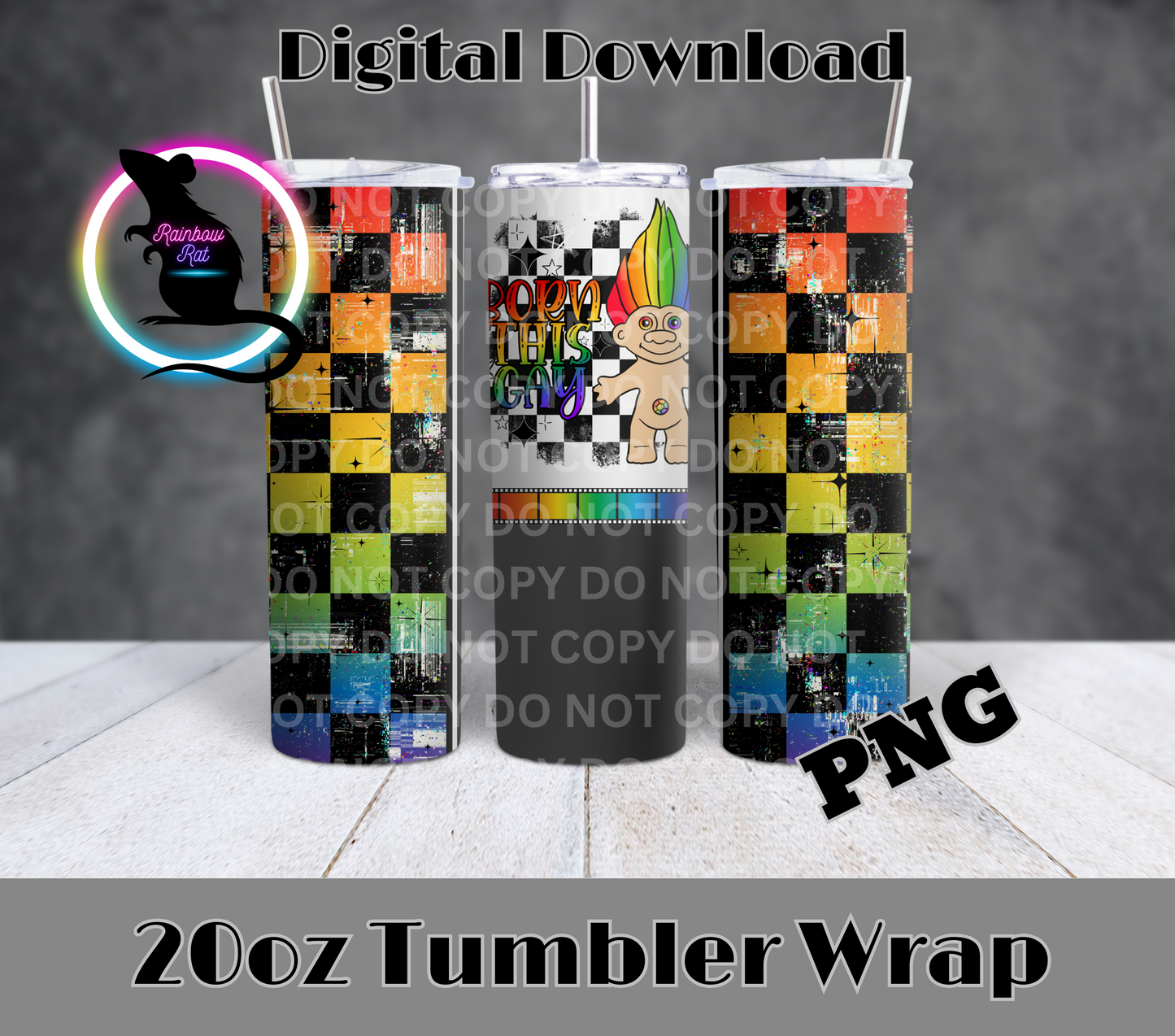 Pride Troll- 20oz Tumbler Wrap