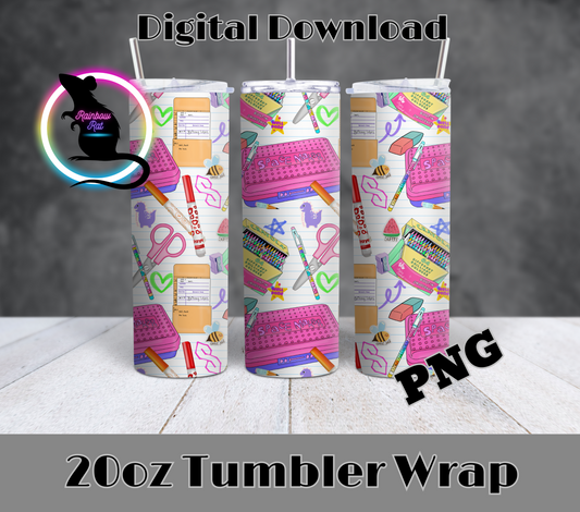 Back 2 School- 20oz Tumbler Wrap