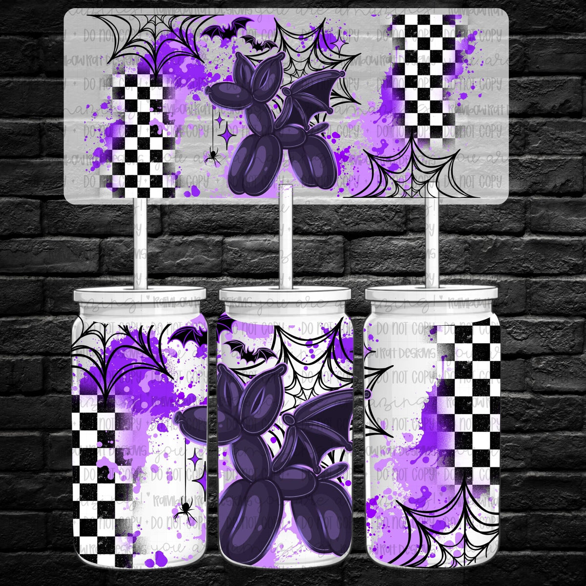 Halloween Balloon Dogs- Libby Wrap Singles